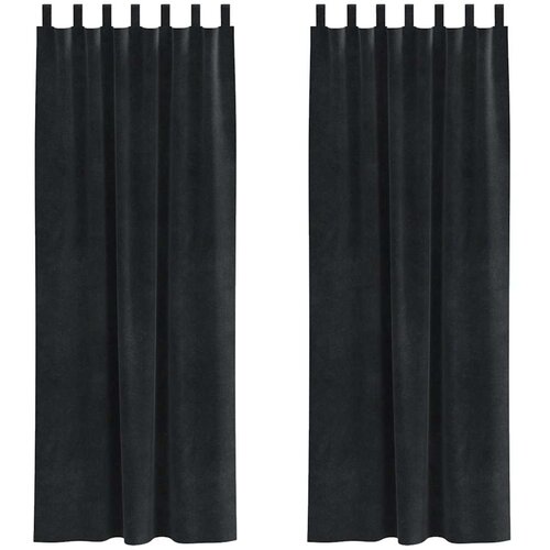  Zavjese za zamračivanje 2 pcs Crna 140 x 245 cm Bar&amp;scaron;un Slike
