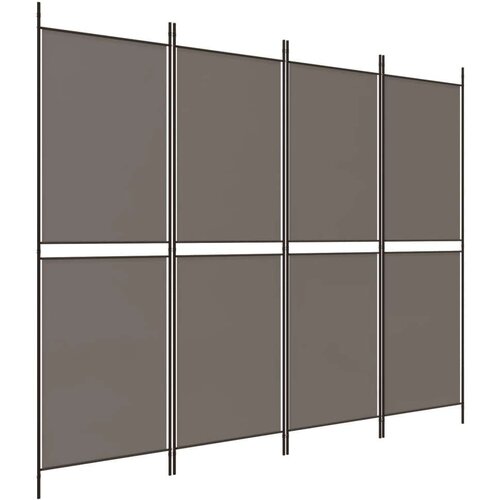  pregrada s 4 panela antracit 200 x 180 cm od tkanine Slike