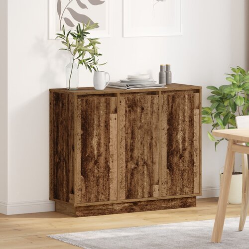 vidaXL Stranski stolp z LED, star les, 90x32x75 cm, umetni les Cene