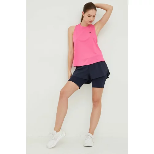 Adidas Kratke hlače za tek Run Icons ženske, mornarsko modra barva