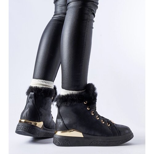 Gemre Black insulated high-top sneakers Pielungo Cene