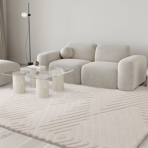 Asiatic Carpets Kremno bela volnena preproga 120x170 cm Hague &ndash; Cene