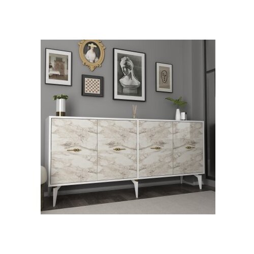 Hanah home komoda sinta white ephesus marble Slike