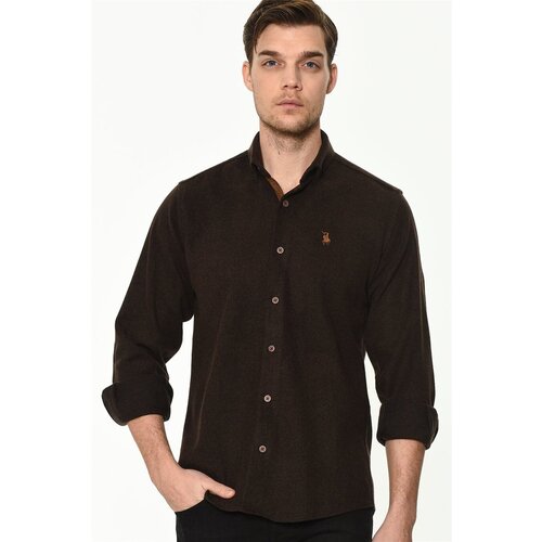 Dewberry G715 MEN&amp;#039;S SHIRT-BROWN Slike