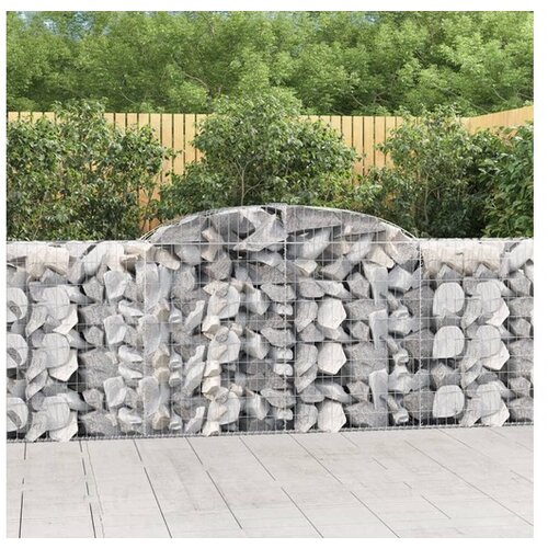 vidaXL Obokana gabionska kosara 15 kos 300x50x100/120cm cink Cene