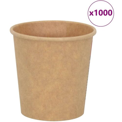 vidaXL Papirnate skodelice za kavo 1000 kosov 4oz 100ml Brown Cene