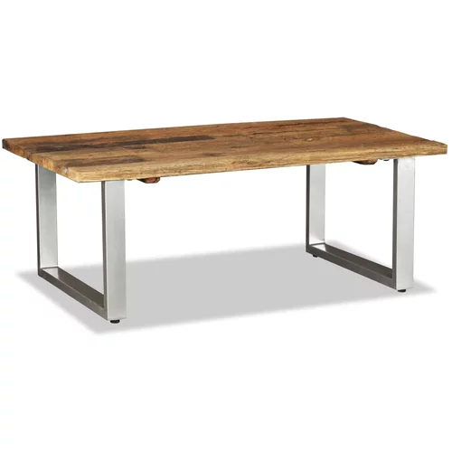 vidaXL Klubska mizica iz predelanega odsluženega lesa 100x60x38 cm