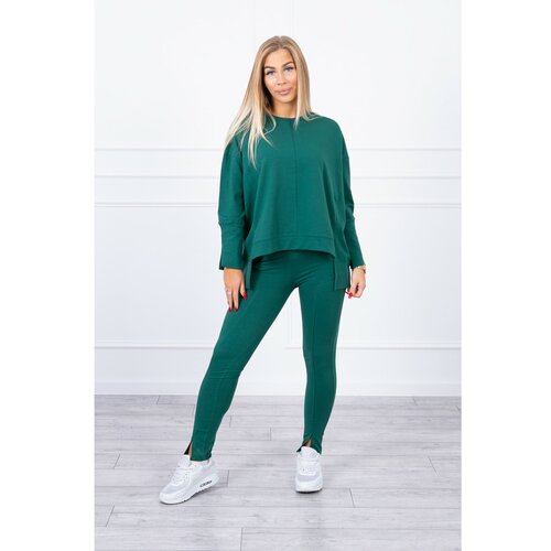 Kesi Set with an oversize blouse green Slike