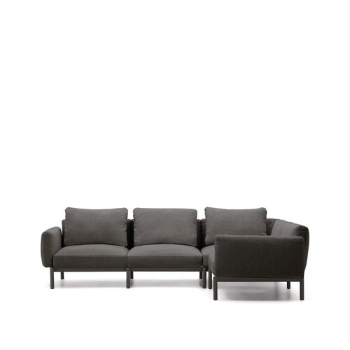 Kave Home Temno siv vrtni modularni kavč 292 cm Sorells &ndash; Cene