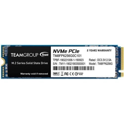 Team Group M.2 2280 256GB MP33 ssd pcie Gen3 x4, nvm express, 1600/1000MB/s TM8FP6256G0C101 Slike