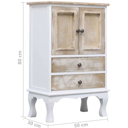 vidaXL predalnik bel 50x30x80 cm les Cene