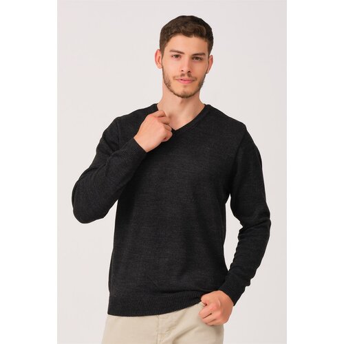 Dewberry V0036 MALE V-NECK SWEATER-ANTHRACITIS Cene