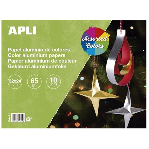 Apli Aluminijast papir 32x24 10 kos različne barve, (20455769) Cene