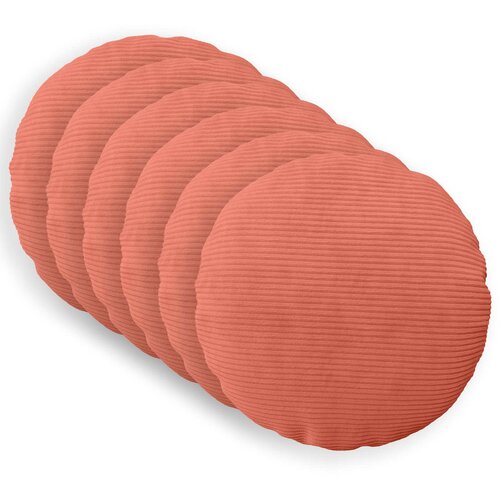 Presvlaka za jastuk 6 pcs HEERLEN Crvena narančasta Ø 50 cm Cene