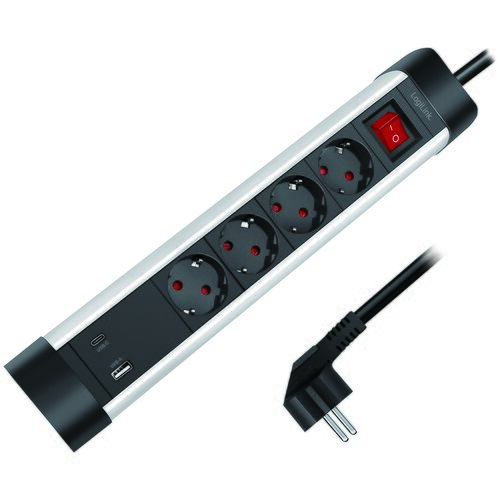 Logilink LPS271 produžni kabl sa 4 utičnice 1.5m, 1x usb-a, 1x usb-c Cene