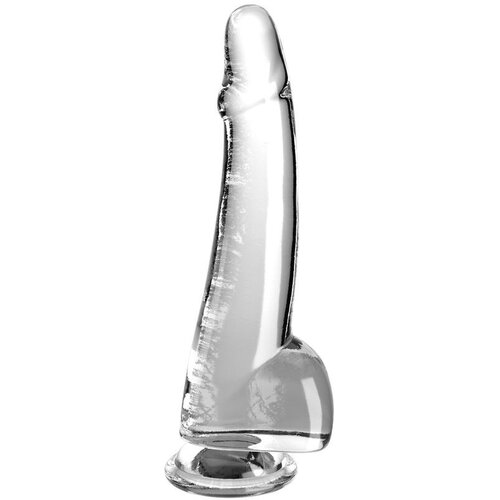 King Cock CLEAR - DILDO WITH TESTICLES 19 CM TRANSPARENT Slike
