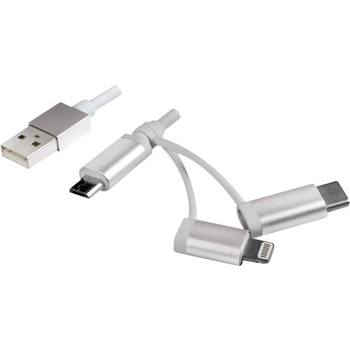 Logilink USB kabel USB 2.0 USB-A vtič\, USB-C&reg; vtič\, USB-mikro-B vtič\, Apple Lightning vtič 1.00 m bela CU0126, (20416175) Cene