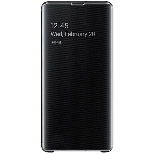 Samsung original torbica Clear View EF-ZG975CBE za Galaxy S10 Plus G975 - črna