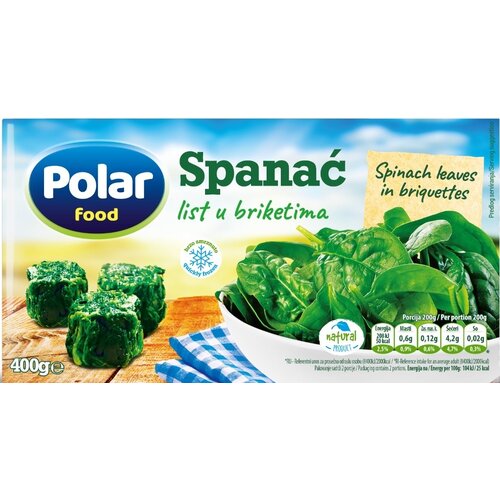 Polar spanać list u briketu 400g Cene
