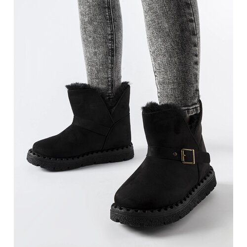 Gemre Black insulated snow boots with Monal cutout Cene