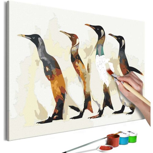  Slika za samostalno slikanje - Penguin Family 60x40 Slike