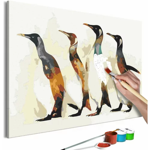  Slika za samostalno slikanje - Penguin Family 60x40
