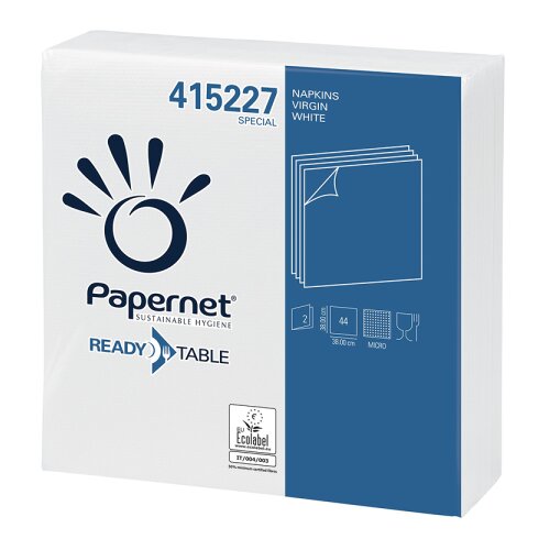 Papernet Salveta 38x38, 2 sloja, 44 x 18pak (792 salvete) bela 415227 Slike