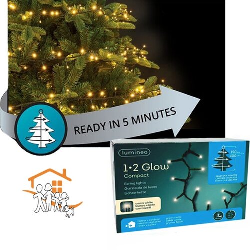  Novogodišnja LED rasveta za jelku 150cm-400L Toplo bela Lumineo 1-2 Glow 495400 Cene