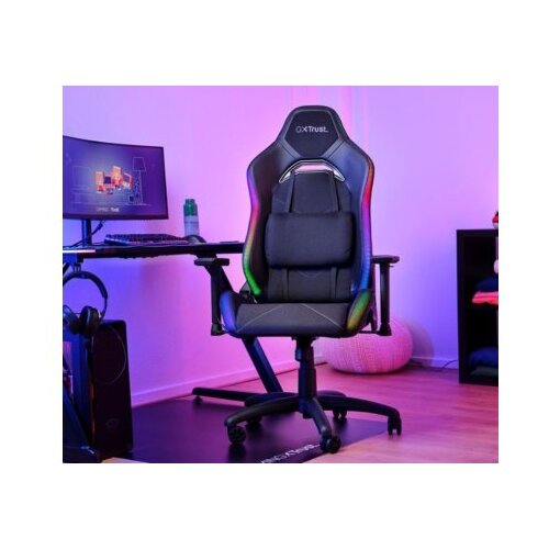 Trust gaming stol GXT 719 Ruya RGB, črna Cene
