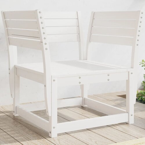 vidaXL Vrtni stol bel 83x73x78 cm trdna borovina Cene