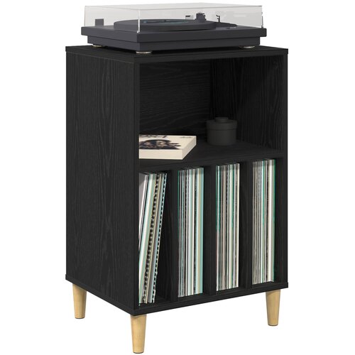  Stalak za gramofon Crni hrast 47 x 39,5 x 74,5 cm Slike