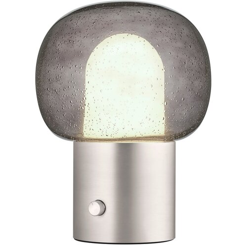 Blomus Aluminijasta LED namizna svetilka v srebrni barvi s steklenim senčilom (vi&amp;scaron;ina 32 cm) Iris &amp;ndash; Slike