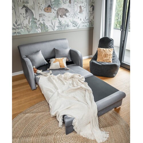 ELTAP Svijetlo siva bar&amp;scaron;unasti sklopiva sofa 130 cm Ario &amp;ndash; Slike