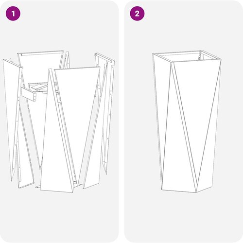  Sadilica 2 pcs Srebrno 30 x 30 x 75 cm Nehrđajući čelik Slike