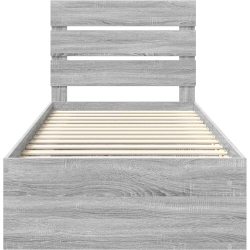  Krevetna konstrukcija s uzglavljem Siva Sonoma 90 x 200 cm Slike