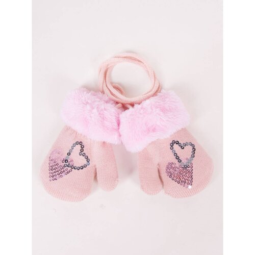 Yoclub Kids&amp;#039;s Girls&amp;#039; Single-Finger Double-Layer Gloves RED-0111G-AA10-001 Slike