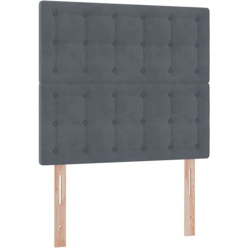  Krevet s prostorom za pohranu s LED-om Tamno siva 90 x 190 cm Slike