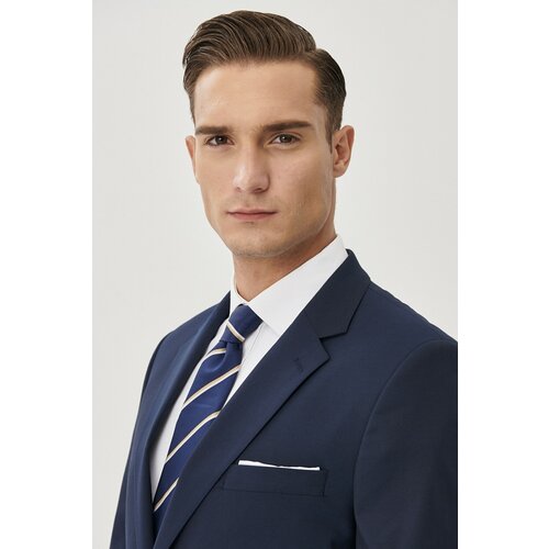 ALTINYILDIZ CLASSICS Men's Navy Blue Regular Fit Comfortable Cut Suit Slike