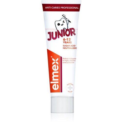 Elmex Junior Caries Protection zobna pasta za otroke 6-12 Years 75 ml Slike