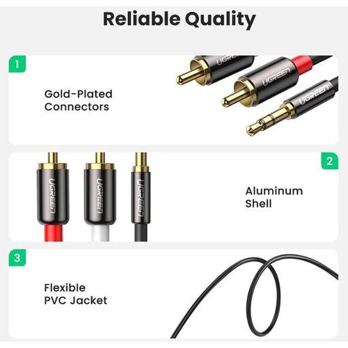  kabel 3,5mm na 2x RCA 2M - 10510 Slike