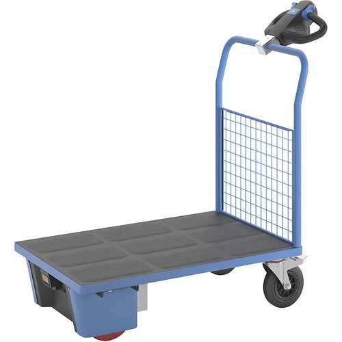 eurokraft pro ploski voziček z električnim pogonom, 1 mrežasta čelna stena, dxšxv 1370 x 700 x 1300 mm Cene