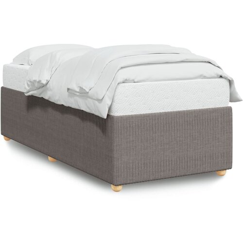 Maison Chic Posteljni okvir - Enojna postelja - Postelja za odrasle brez vzmetnice Taupe 90x190cm Tkanina-J12688, (21761510) Slike