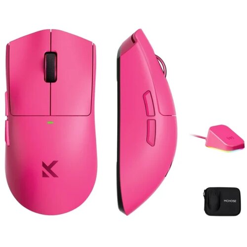 Oblivion gaming oprema Bežični gaming mi&scaron; MCHOSE K7 Ultra Rose Red /PAW 3950/8K Hz/Omron Mechanical Cene