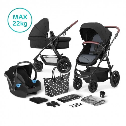 Kinderkraft xmoov kolica za bebe set 3U1 black Cene