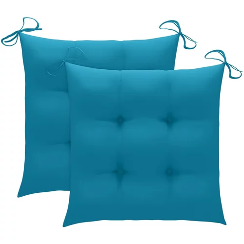  Jastuci za stolice 2 kom plavi 50 x 50 x 7 cm od tkanine