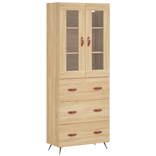  Visoka komoda hrasta sonome 69,5x34x180cm od konstruiranog drva Slike