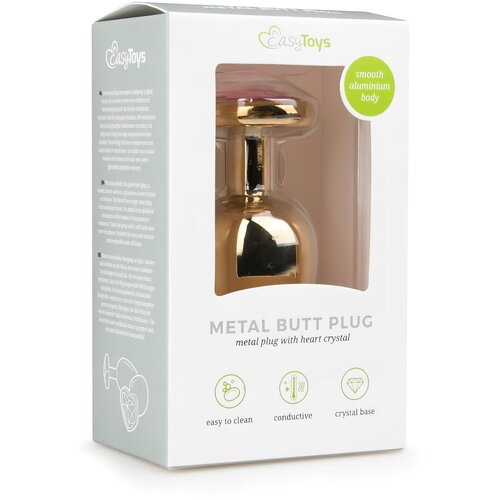 EasyToys - Anal Collection Kovinski analni čep No. 8, zlat/roza Slike