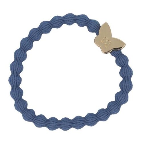 By Eloise London Gold Butterfly Dove Blue gumice za kosu Slike