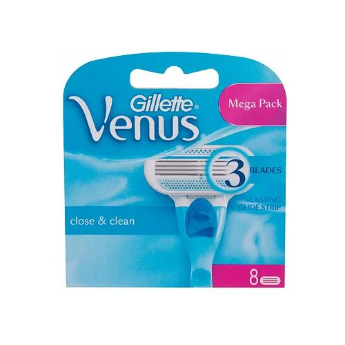 Gillette Venus Close & Clean nadomestne britvice 8 ks za ženske