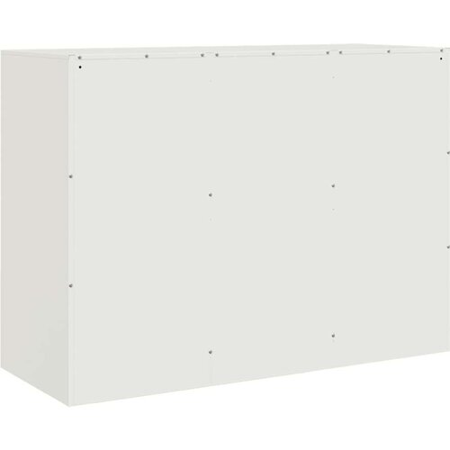 VidaXL Komoda bela 99x39x73 cm jeklo Slike